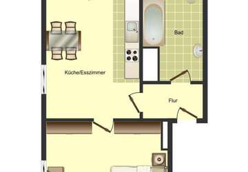Wohnung Herford - 1 Zimmer, 40 m&sup2;, 409&euro; | Angebot:27352399