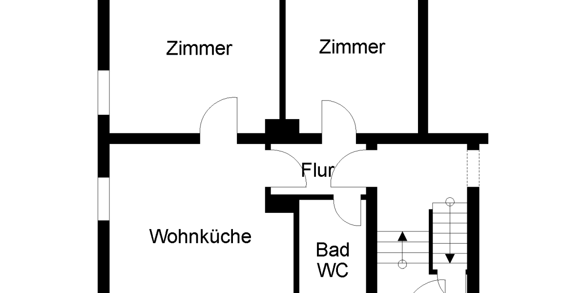 Etagenwohnung Herford - 3 Zimmer, 51 m&sup2;, 489&euro; | Angebot:27317518